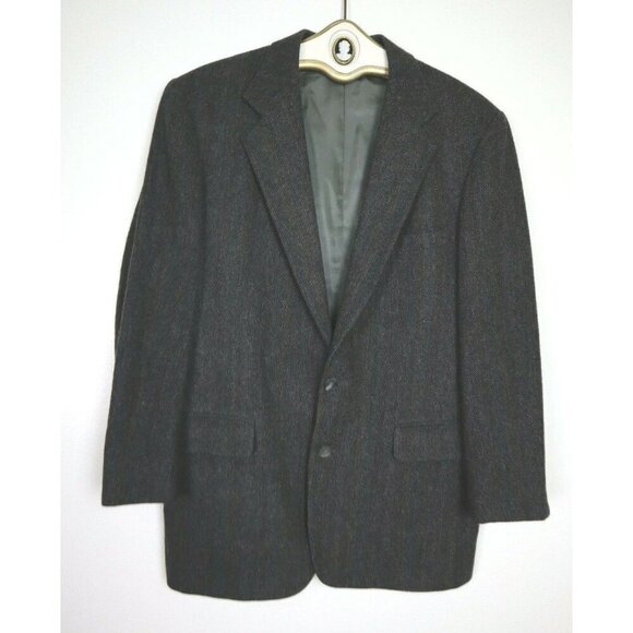 VINTAGE MEN'S GRAY WOOL BLAZER SPORT COAT - JOHN G. CRAIGMILES - SIZE 42R - Picture 1 of 4